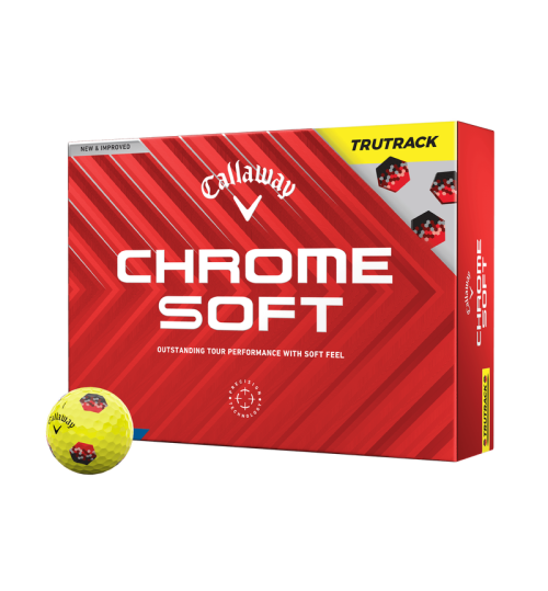 Chrome Soft TruTrack Yellow Golf Balls